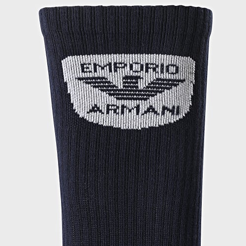 Lot De 2 Paires De Chaussettes 303124-2R345 Bleu Marine Blanc