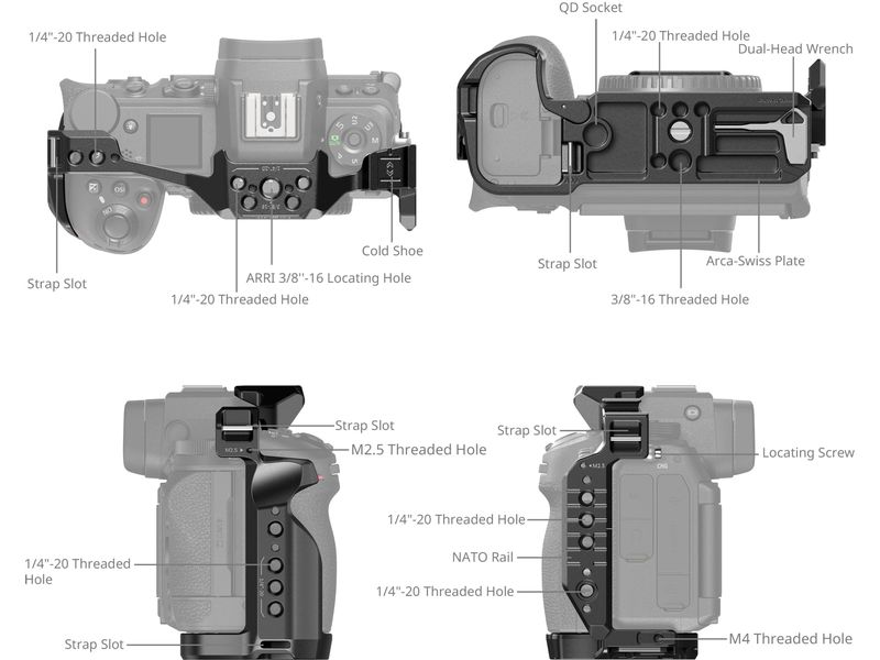 Smallrig Cage für Nikon Z 6III Schützt die Kamera und ermöglicht dennoch den Zugriff auf die Schnittstellen