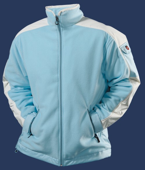 Jet-Jacke MicroFleece, Eisblau/Cocos/Silber