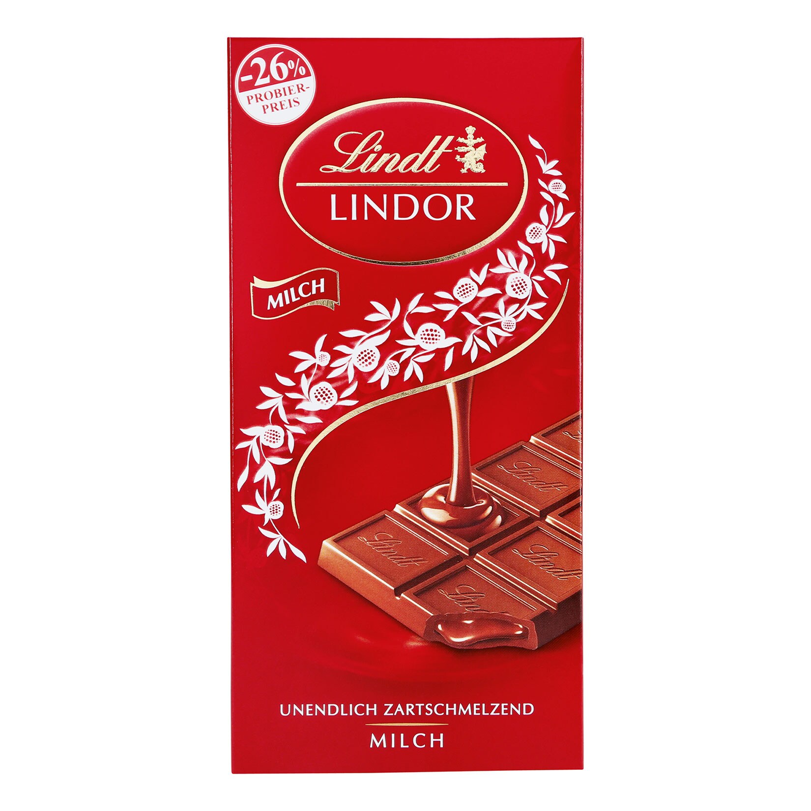 Lindt Lindor Milch Tafel 100 g, 12er Pack