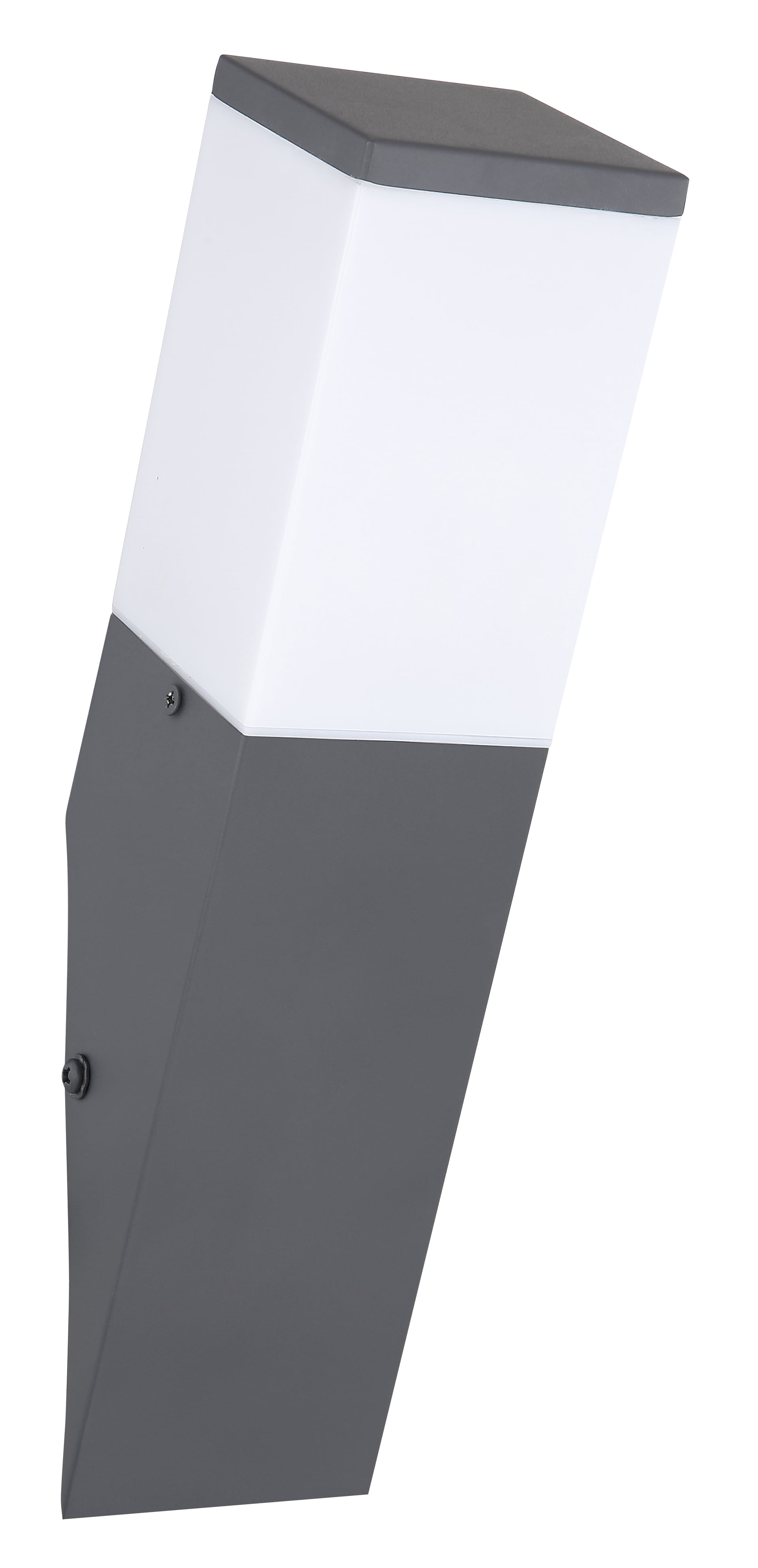 GLOBO LED Retrofit Außenwandleuchte Herri Anthrazit /Opalweiß 8x8cm H.33cm Metall,spritzwassergeschützt,Außen