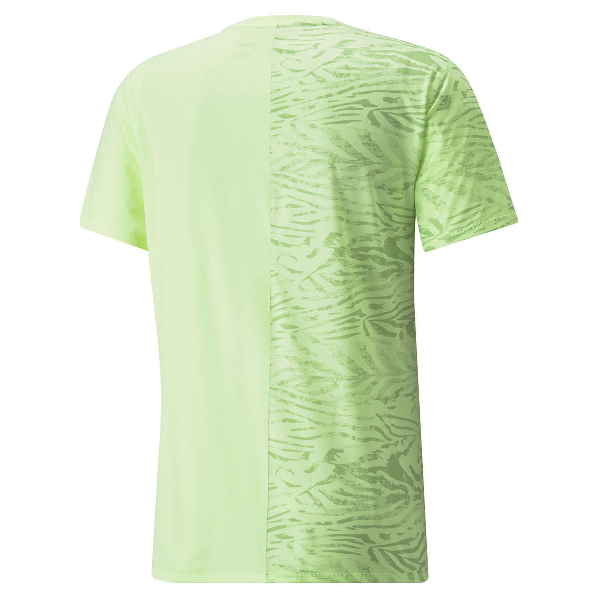 PUMA Graphics Hardloopshirt Korte Mouwen Limegroen Heren