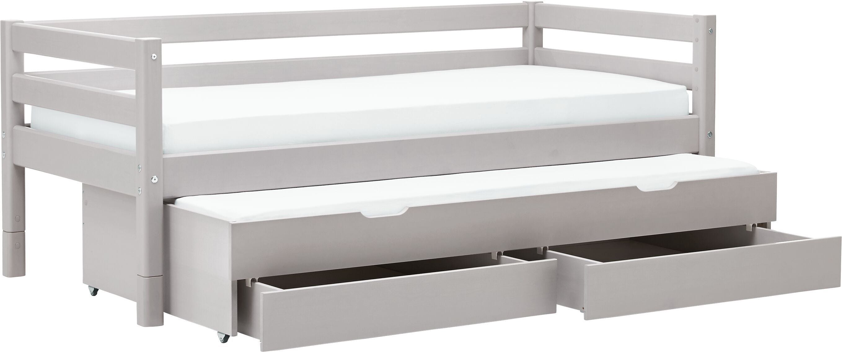 Flexa CLASSIC Kombibett - Grau / B: 100.0 cm x T: 210.0 cm x H: 77.0 cm