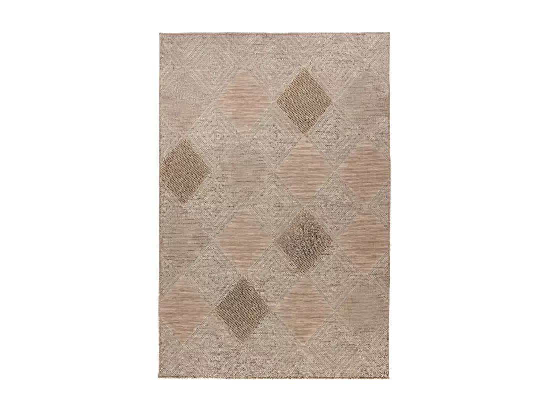 Tapis 230x160cm, design C403A coloris naturel - Confort et élégance pour votre intérieur