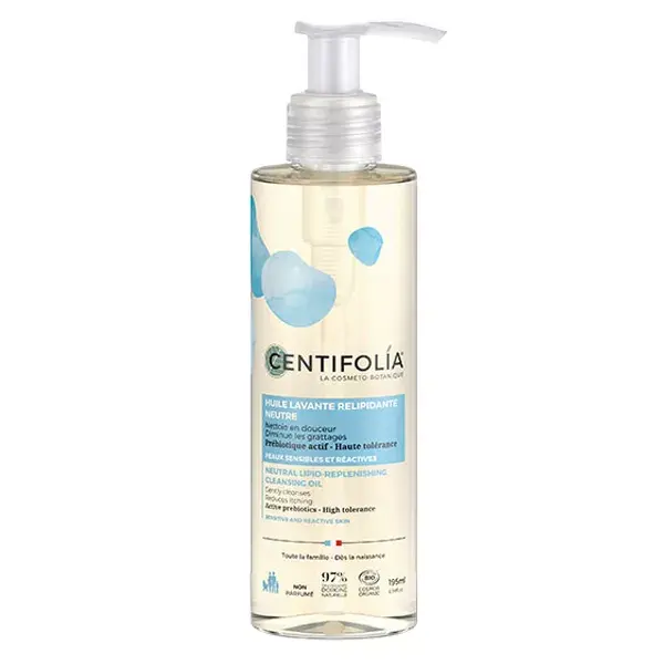 Óleo de Limpeza Orgânico Neutro Centifolia para Reposição de Lipídios 195ml