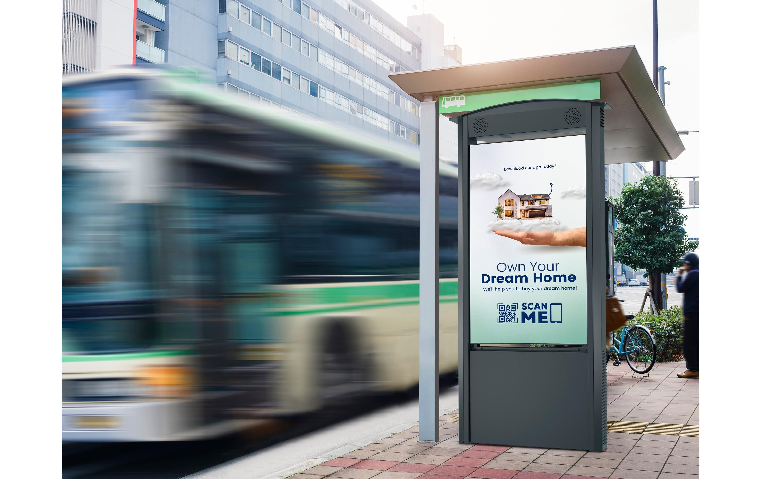 Kioskrahmen Smart City Ink. 55-Zoll Xtreme Outdoor Display<br>Peerless Smart City Kiosk-Design 139.7 cm (55