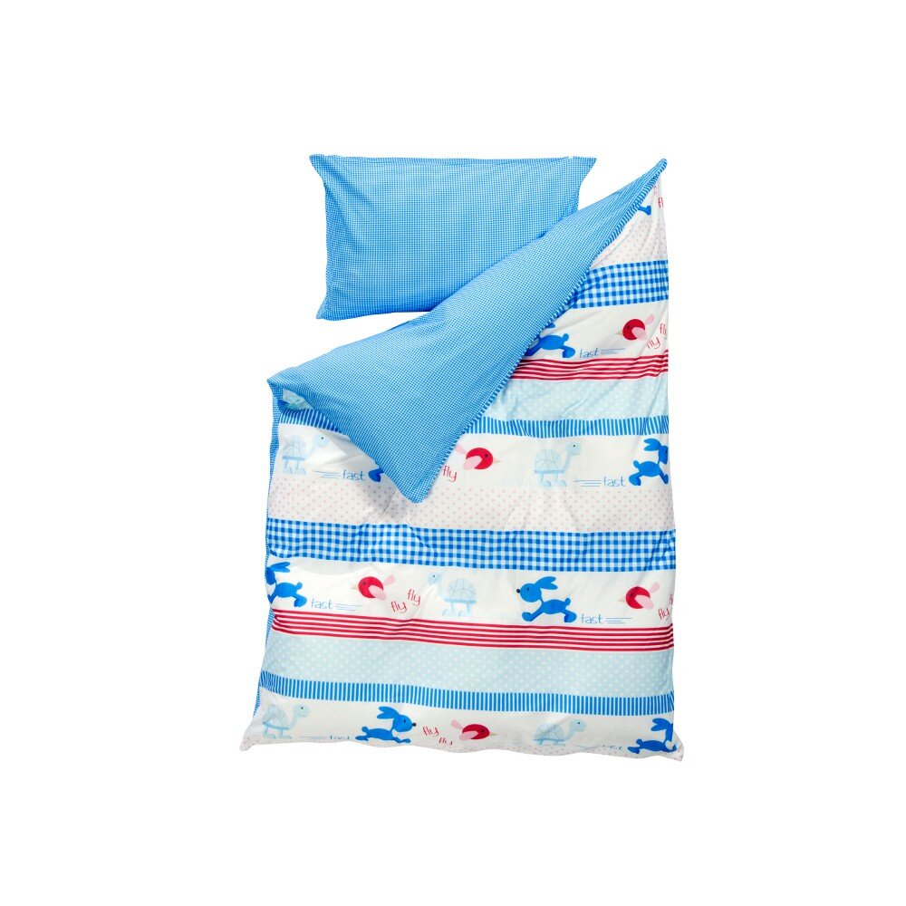 Odenwälder BabyNest Odenwälder 2050-1946 Gr.80x80 cm Jersey-Bettwäsche mit Bodüre königsblau