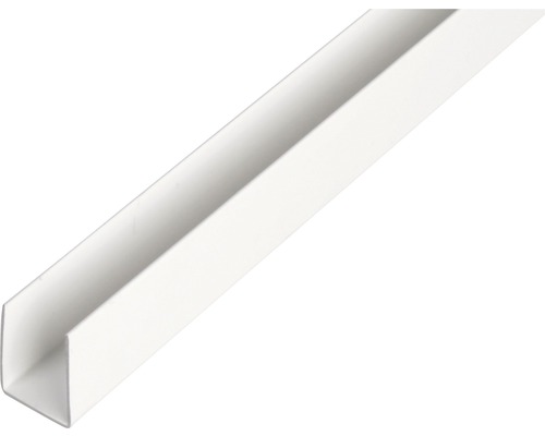 U-profiel PVC wit 21x20x1 mm, 2,6 m