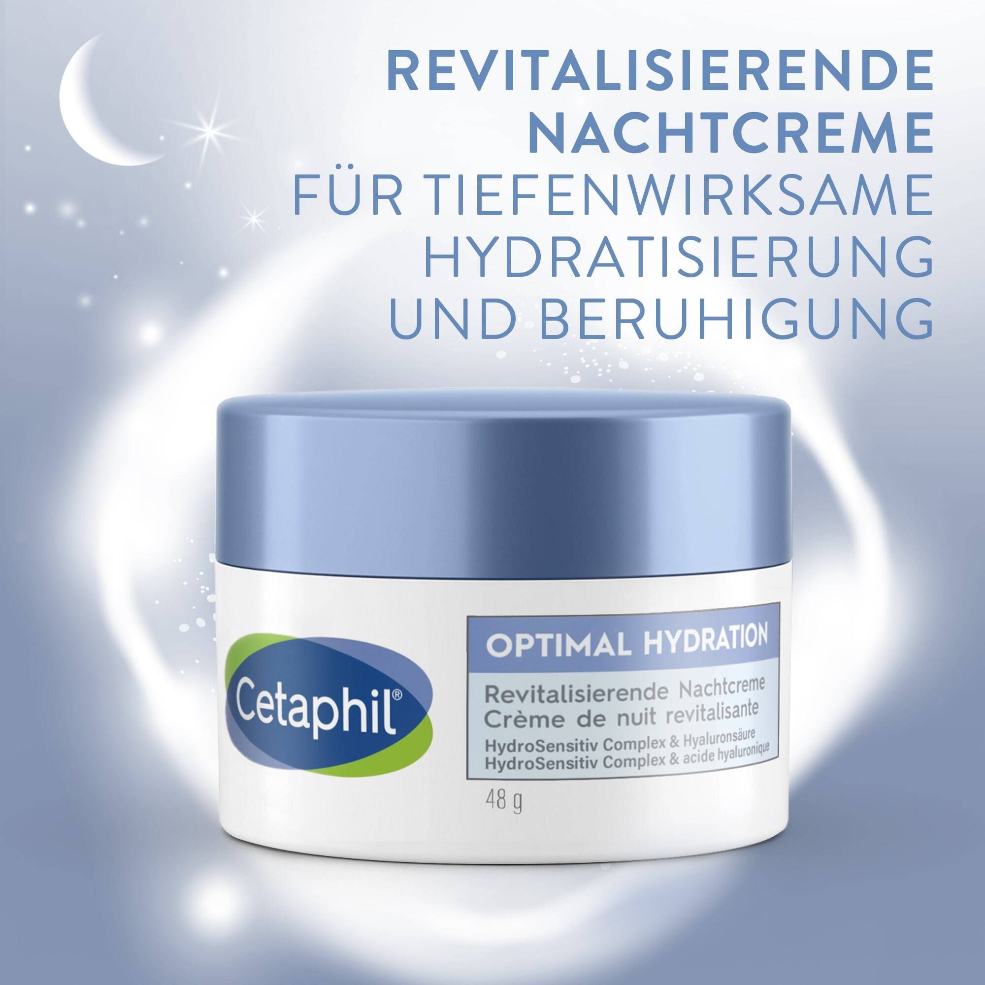 CETAPHIL Optimal Hydration Revitalisierende Nachtcreme, feuchtigkeitsarme, müde Haut