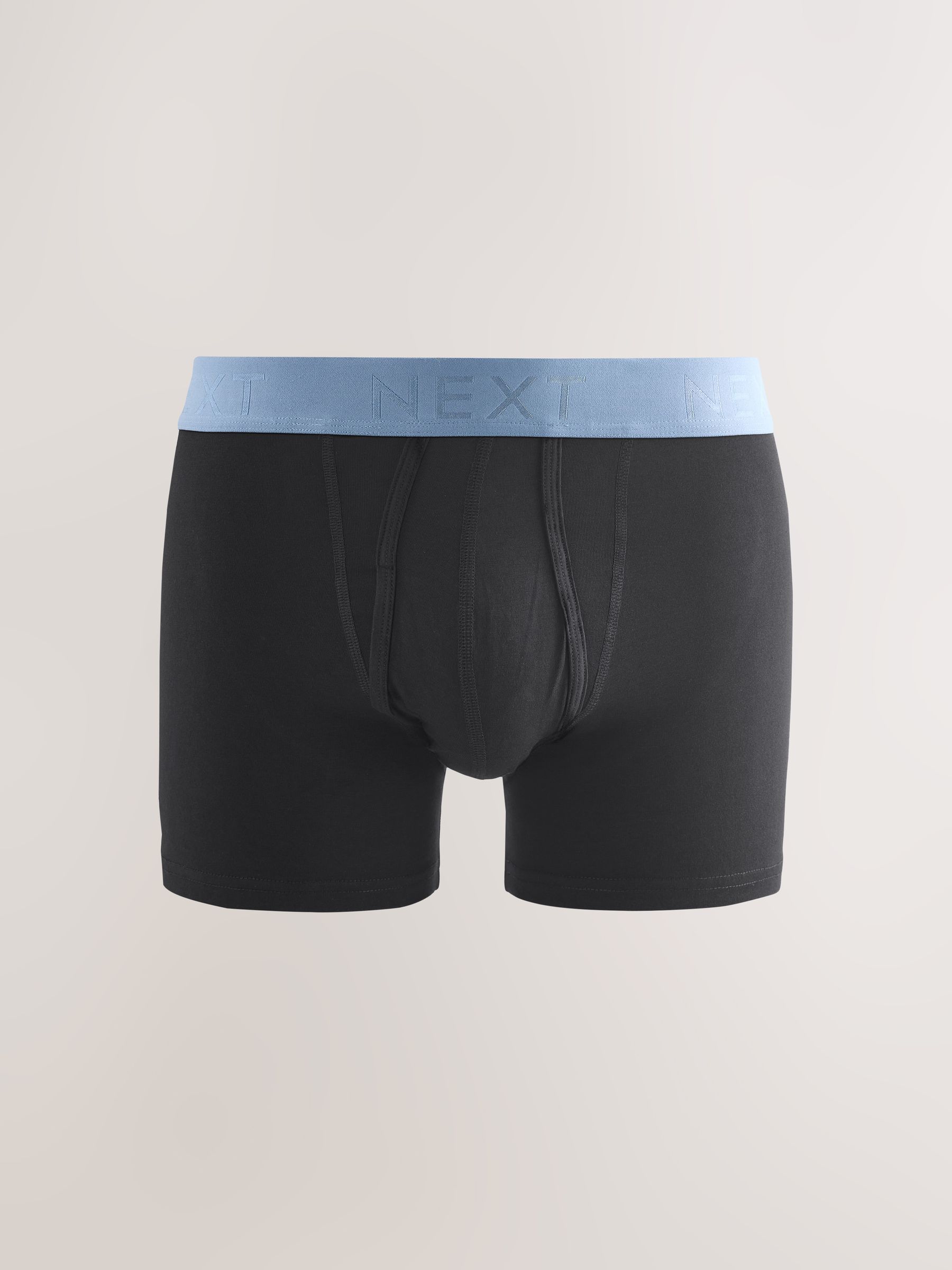 Zwarte en blauwe/bruine taillebanden - Standaard - 10 Boxershorts zonder plooi