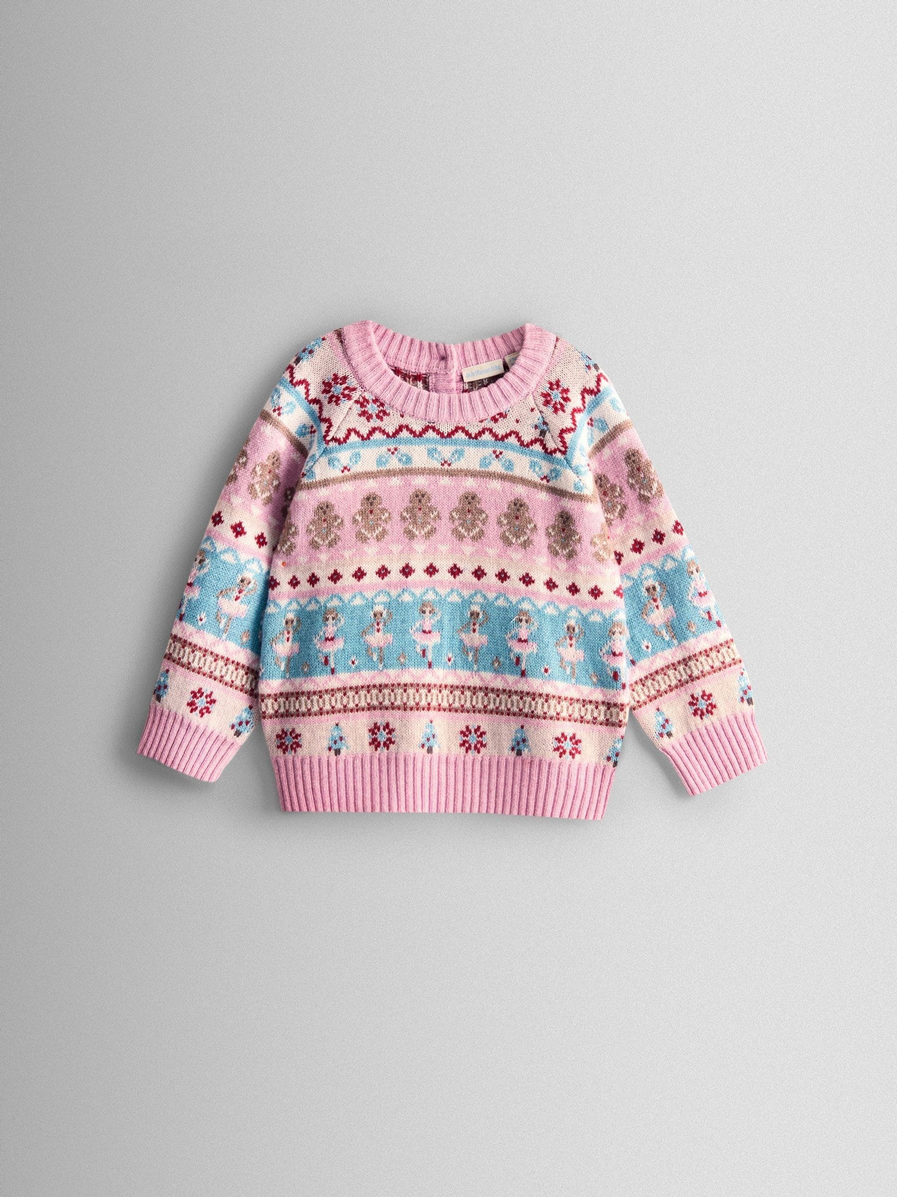JoJo Maman Bébé Ballerina & Peperkoek Fairisle Trui