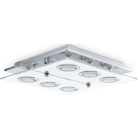 Cabo loftlampe - krom/hvid