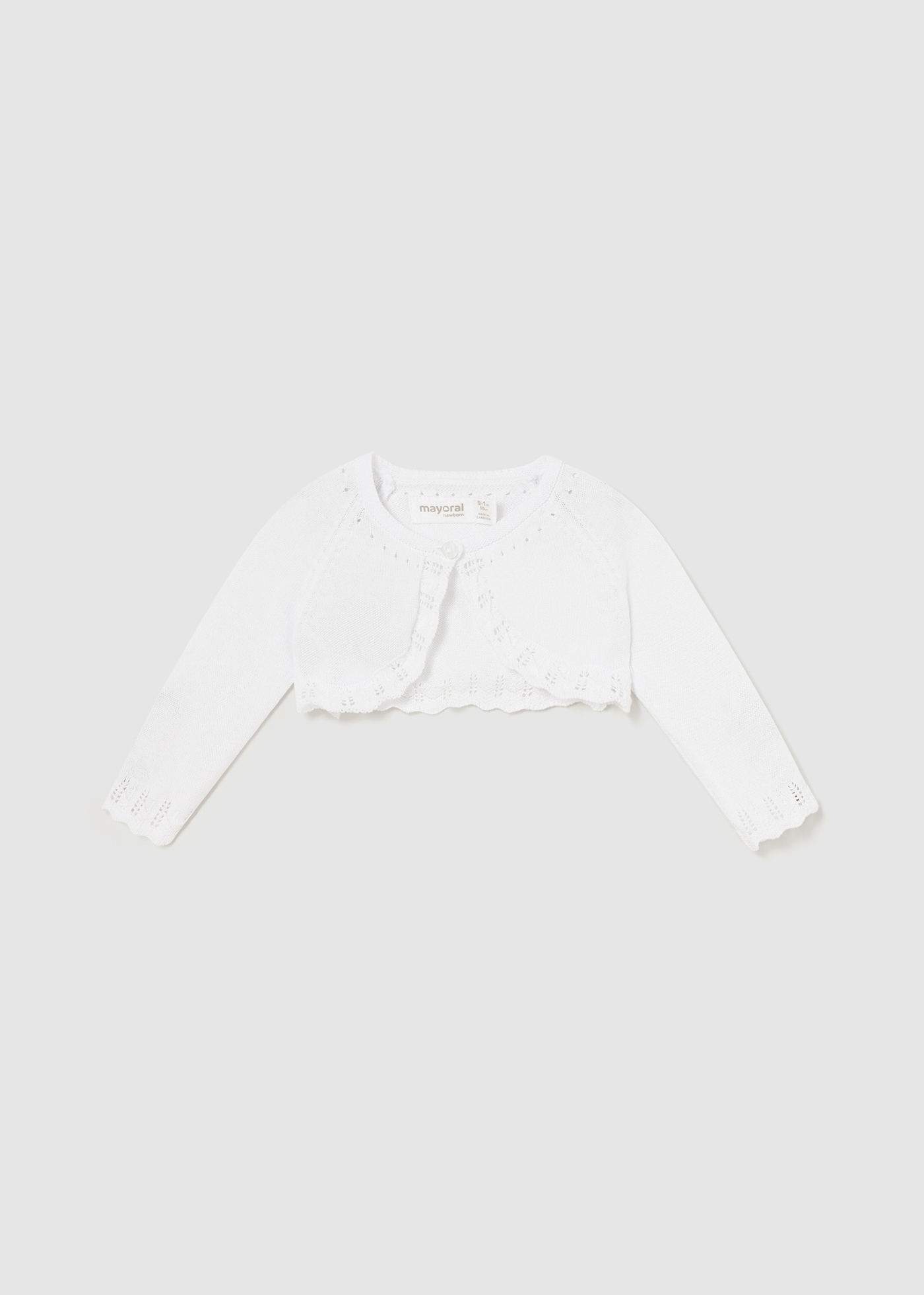 Rebeca tricot Better Cotton recém-nascido em mistura de linho