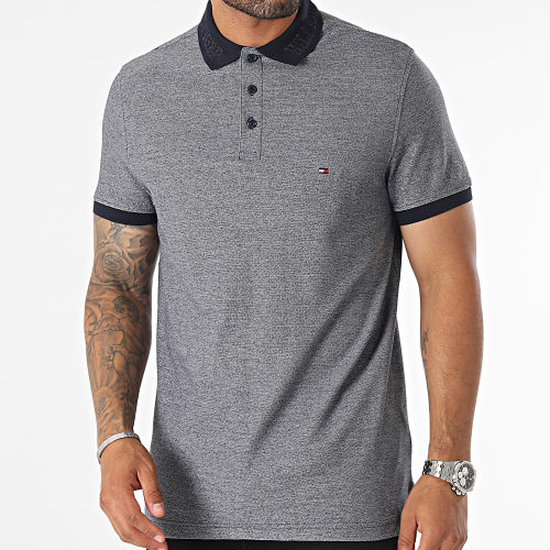 Polo Manches Courtes Mono Two Tones Regular Gris Chiné