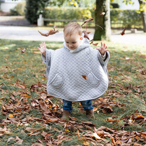Poncho de voyage 9-36 mois - Jersey - Gris - BEMINI