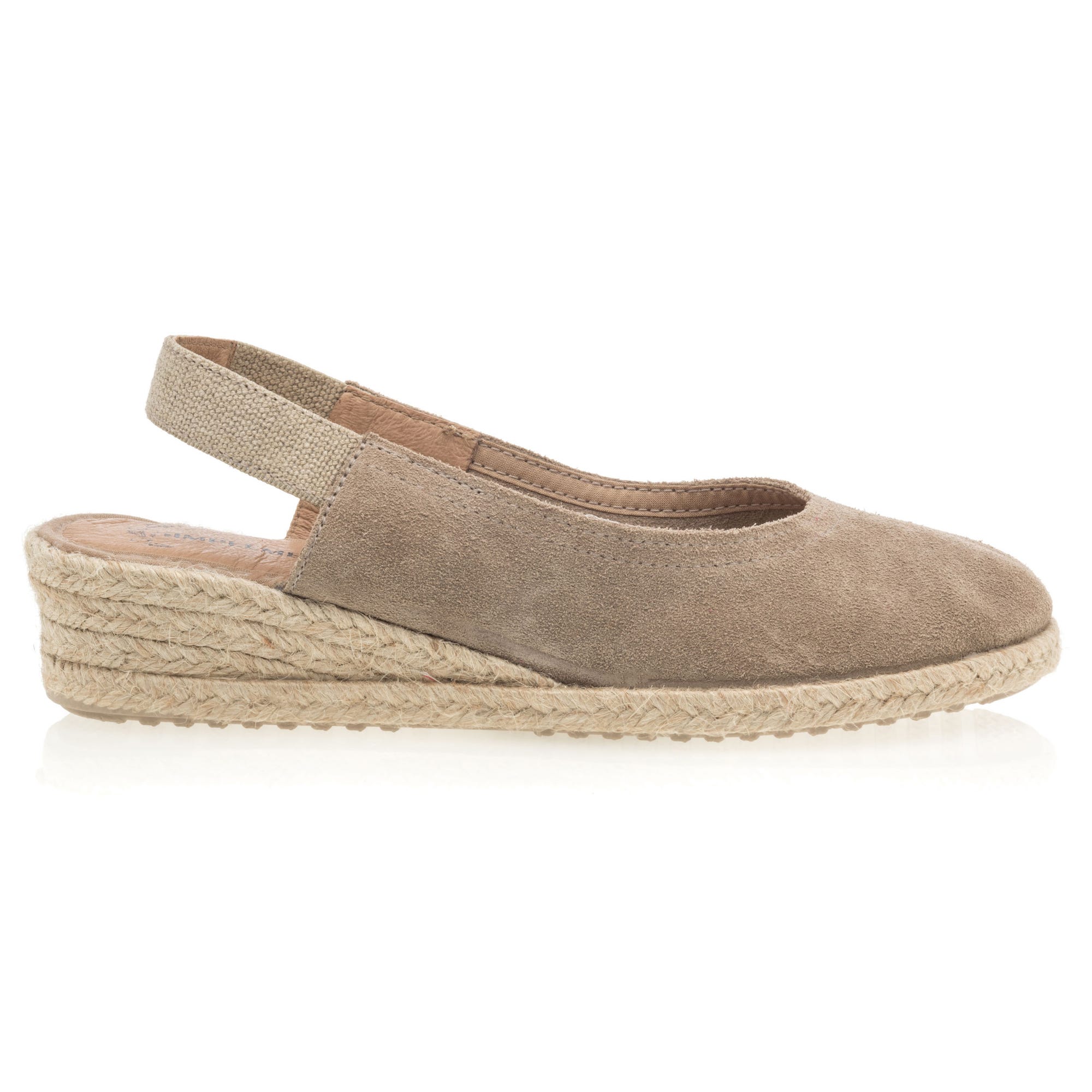 Espadrilles Femme en cuir taupe