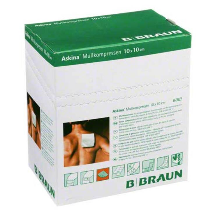 Askina Mullkompressen 10x10, 25X2 St