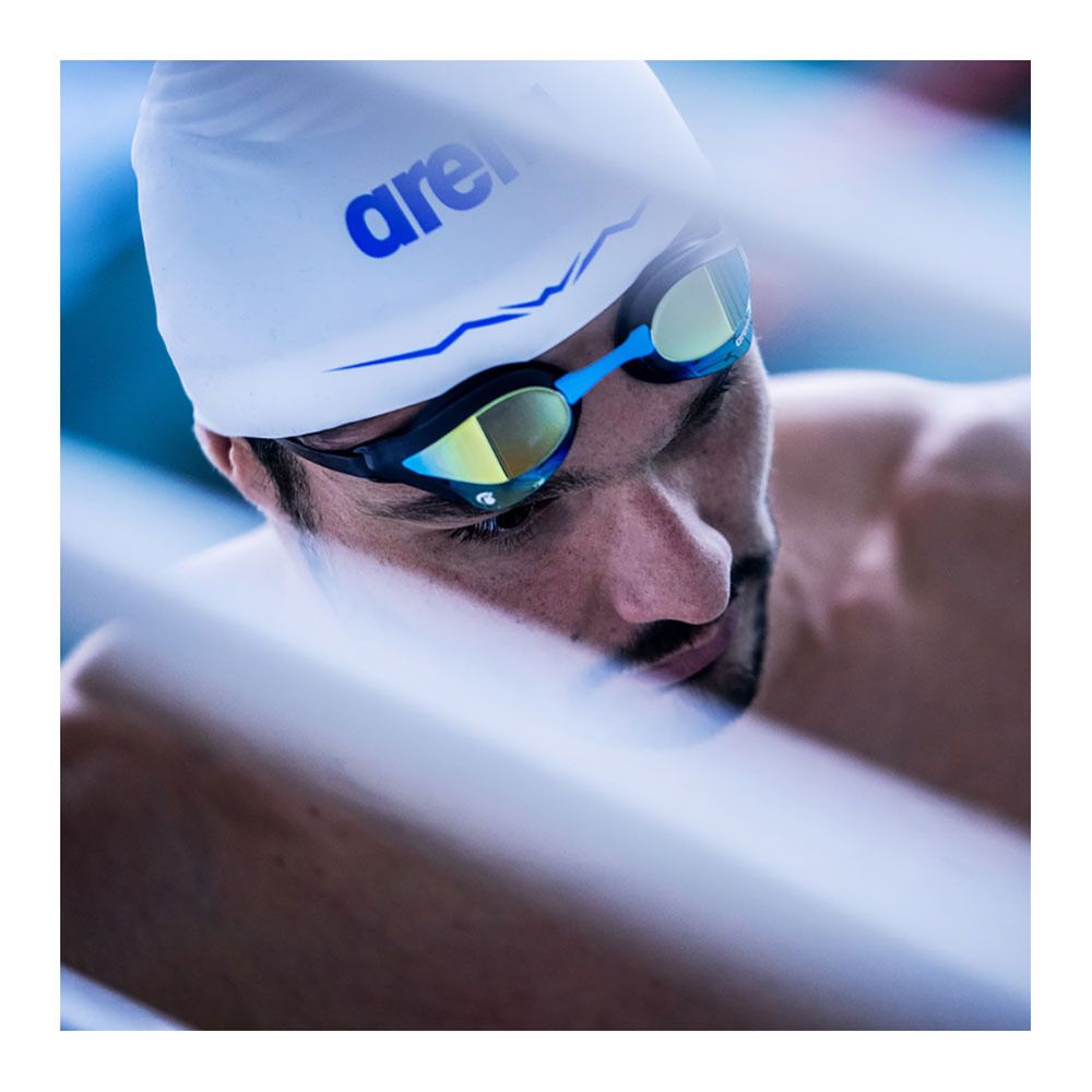 Arena COBRA CORE SWIPE MIRROR - Lunettes natation blue/white