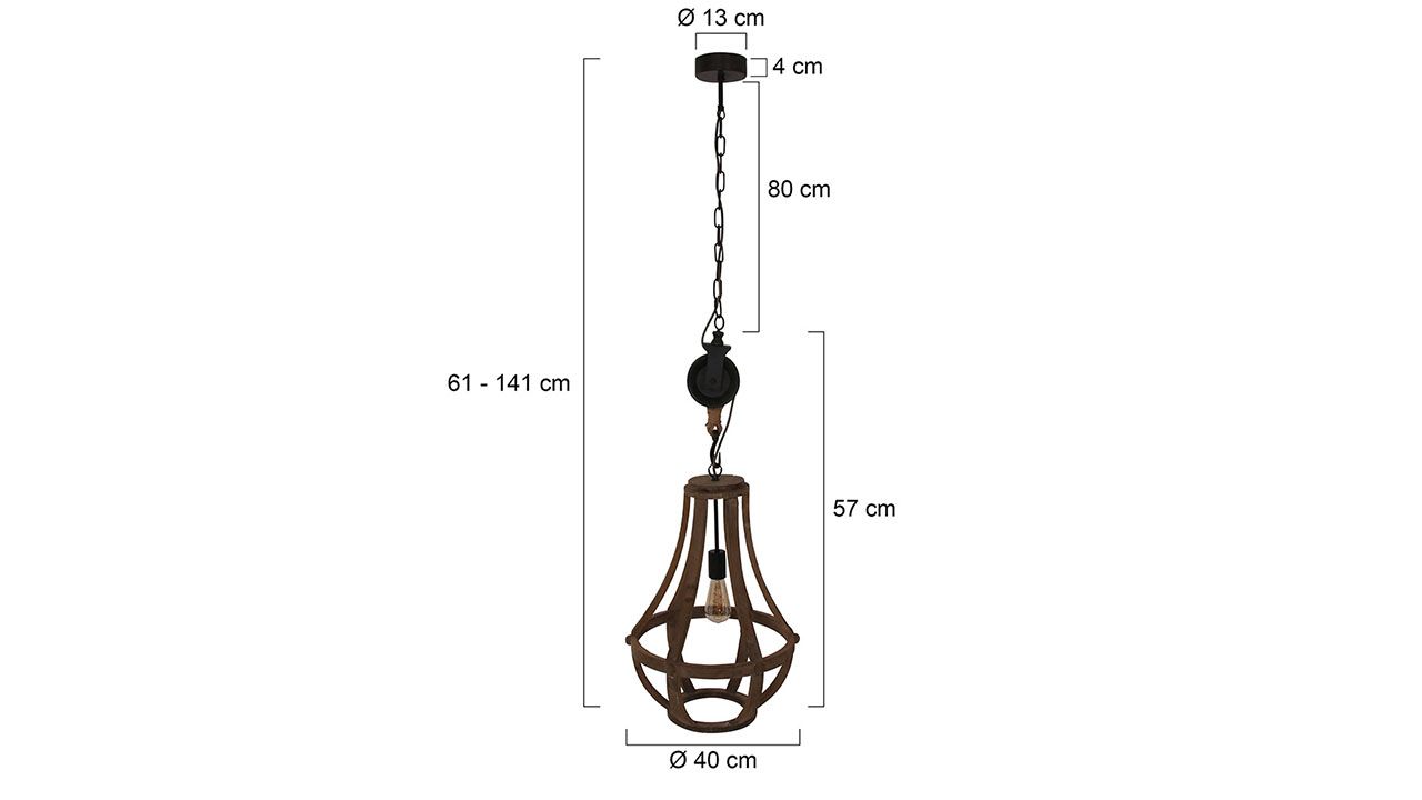 Hanglamp 1349BE Liberty Bell B40 x D40 cm