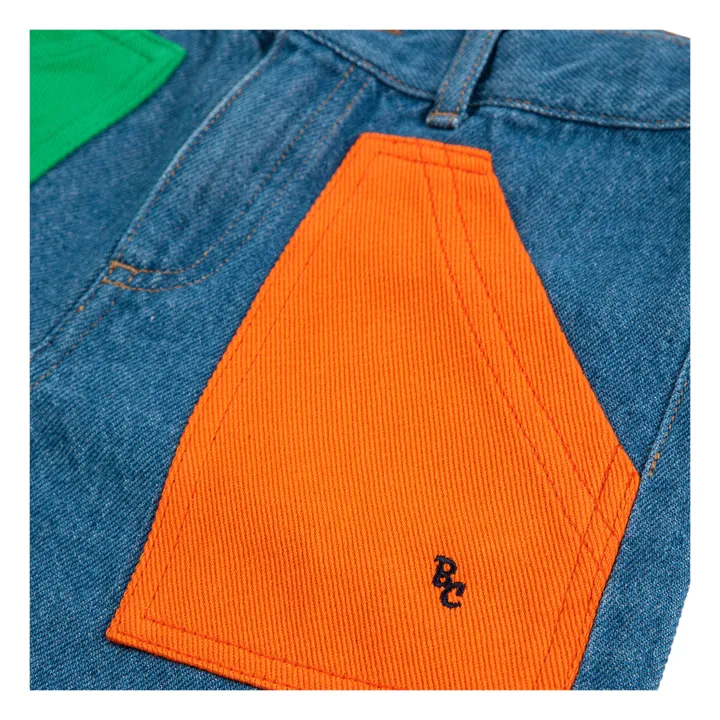 Bobo Choses Bermuda Denim Color Block | Bleu jean