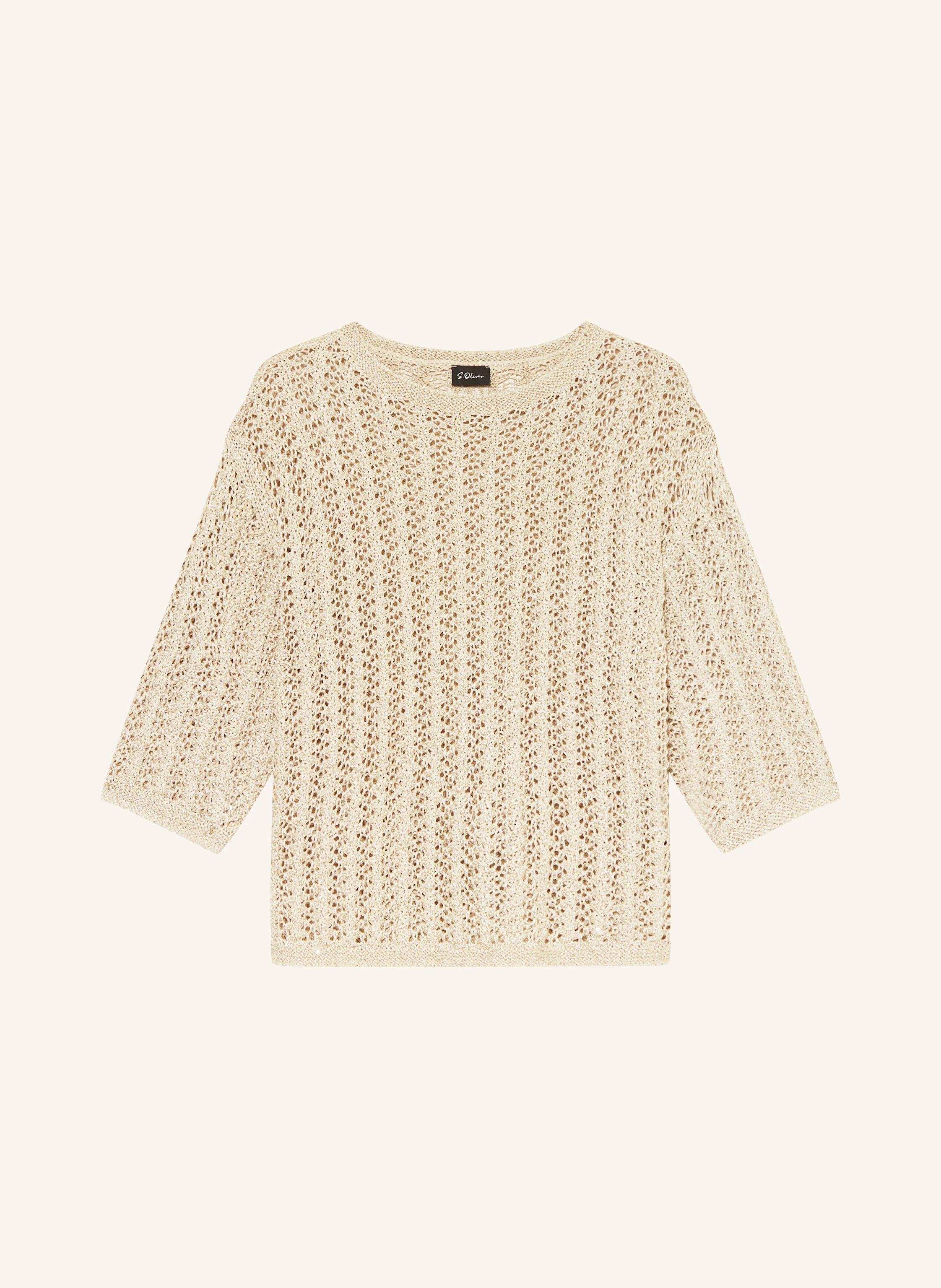 s.Oliver BLACK LABEL Pullover mit 3/4-Arm und Pailletten