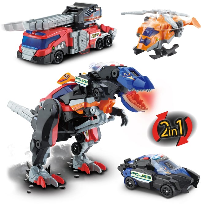 VTech - Switch & Go - 3in1 Super T-Rex Rettungsfahrzeuge