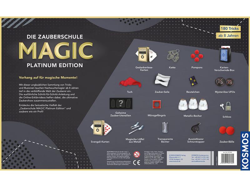 Kosmos Zauberkasten Die Zauberschule Magic: Platinum Editio Zauberkasten für Kinder