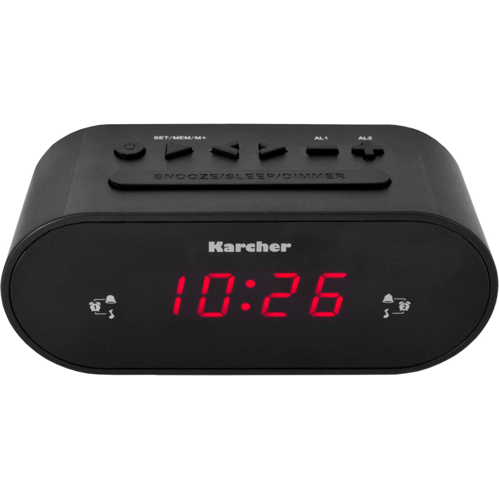 Karcher UR1030 Uhrenradio mit PLL-Radio, Wecker & dimmbarer Anzeige