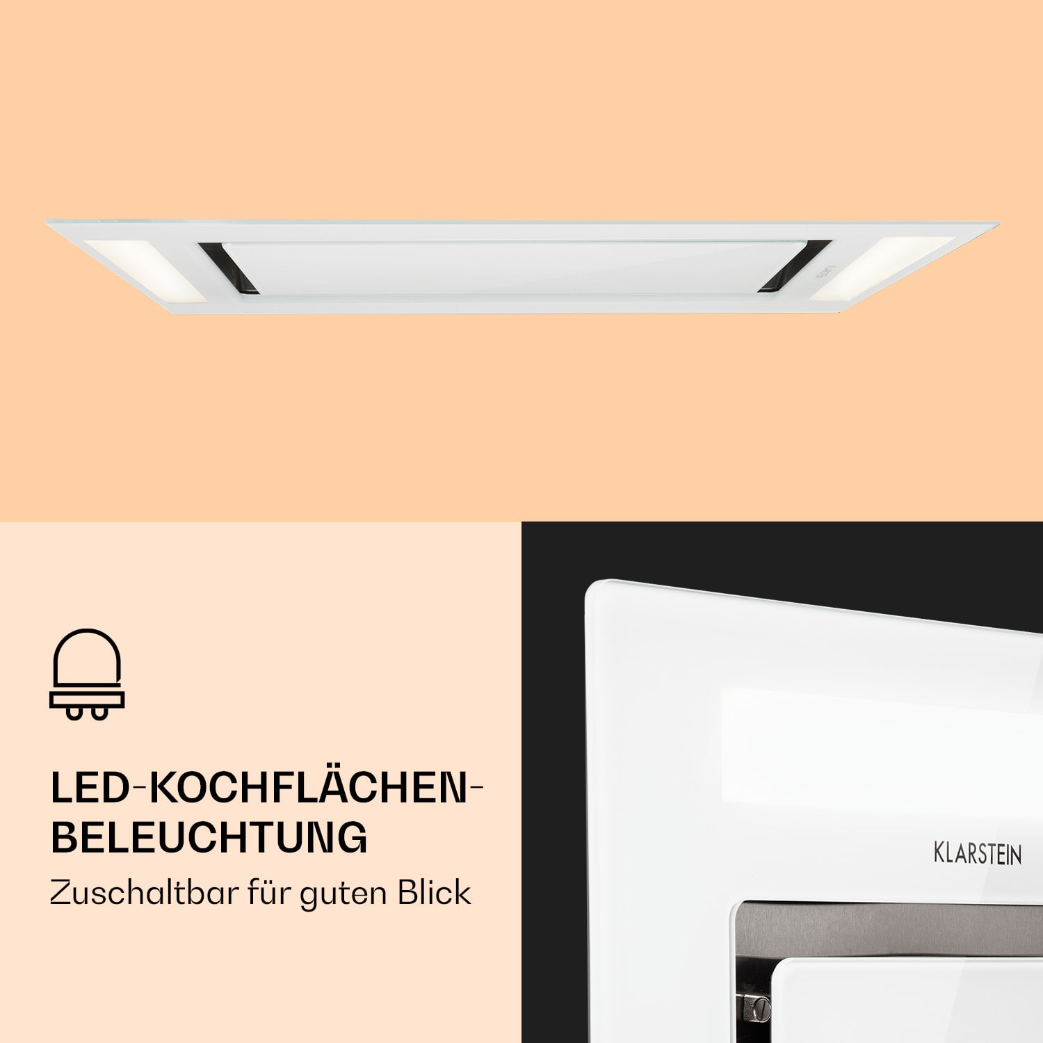 Remy Deckenhaube 90 cm 619 m³/h 230W 3 StufenFernbedienung Weiß Ohne Ersatz-Filter