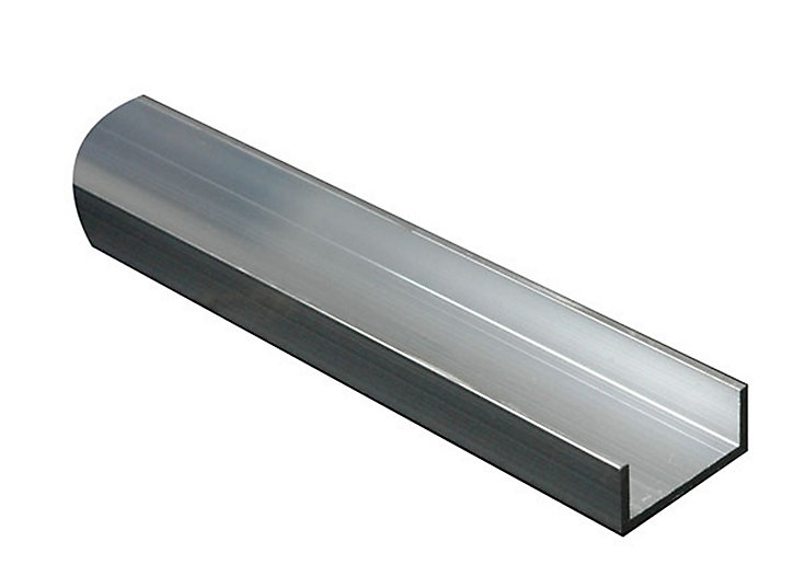 U aluminium brut 15 x 12 x 15 mm Ep. 1,5 mm, 1 m