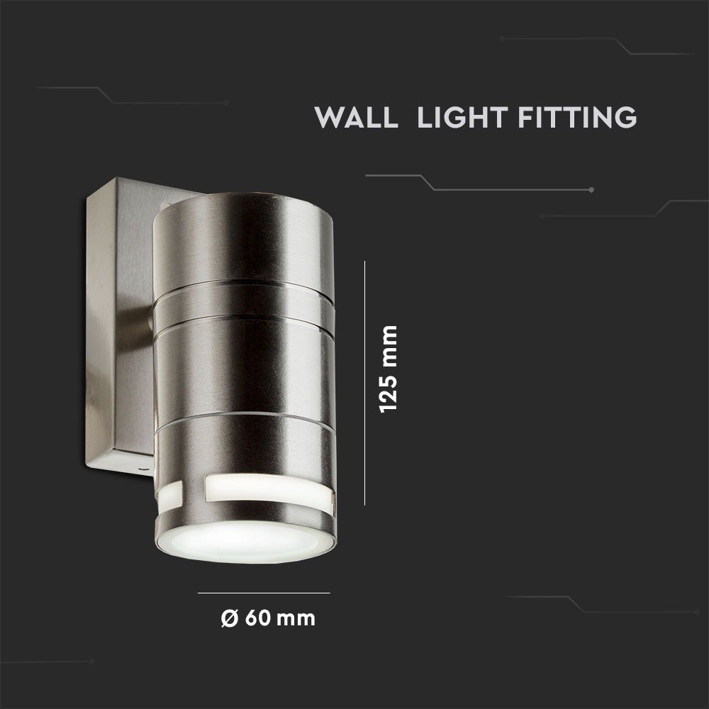 GU10 Buitenverlichting - Wandmontage - Fittingen - Roestvrij staal - IP44 - Modelnr.: - VT-7631