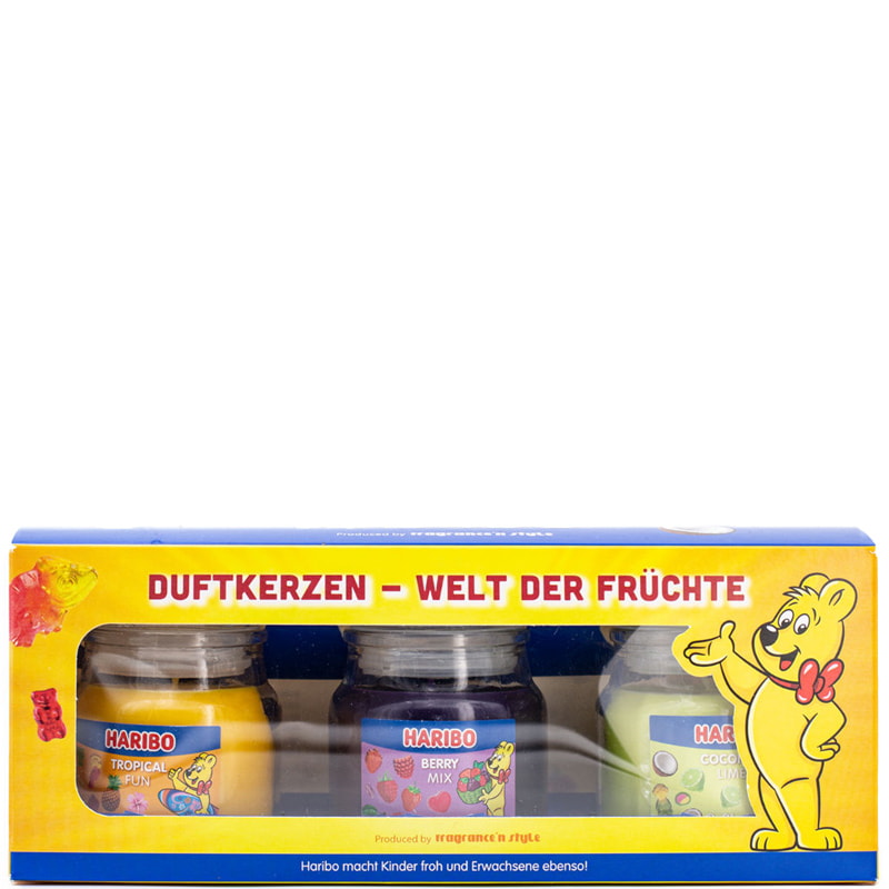 Set bougies parfumées - Berry Mix, Coconut Lime, Tropical Fun - 3 x 85 g