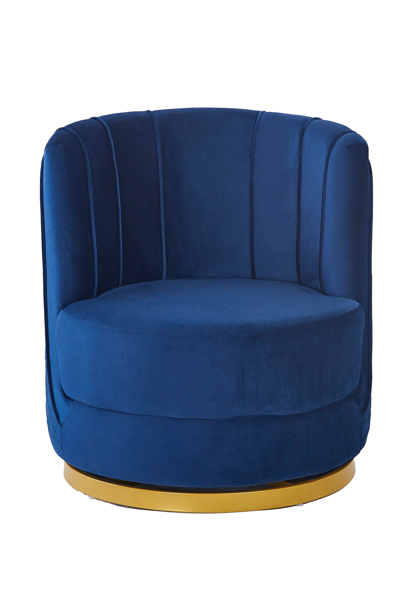 Drehsessel Samt Dunkelblau Relaxsessel Polstersessel Ohrensessel Loungesessel