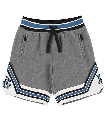 Dolce & Gabbana Sweatshorts - Graumeliert m. Weiß Blau