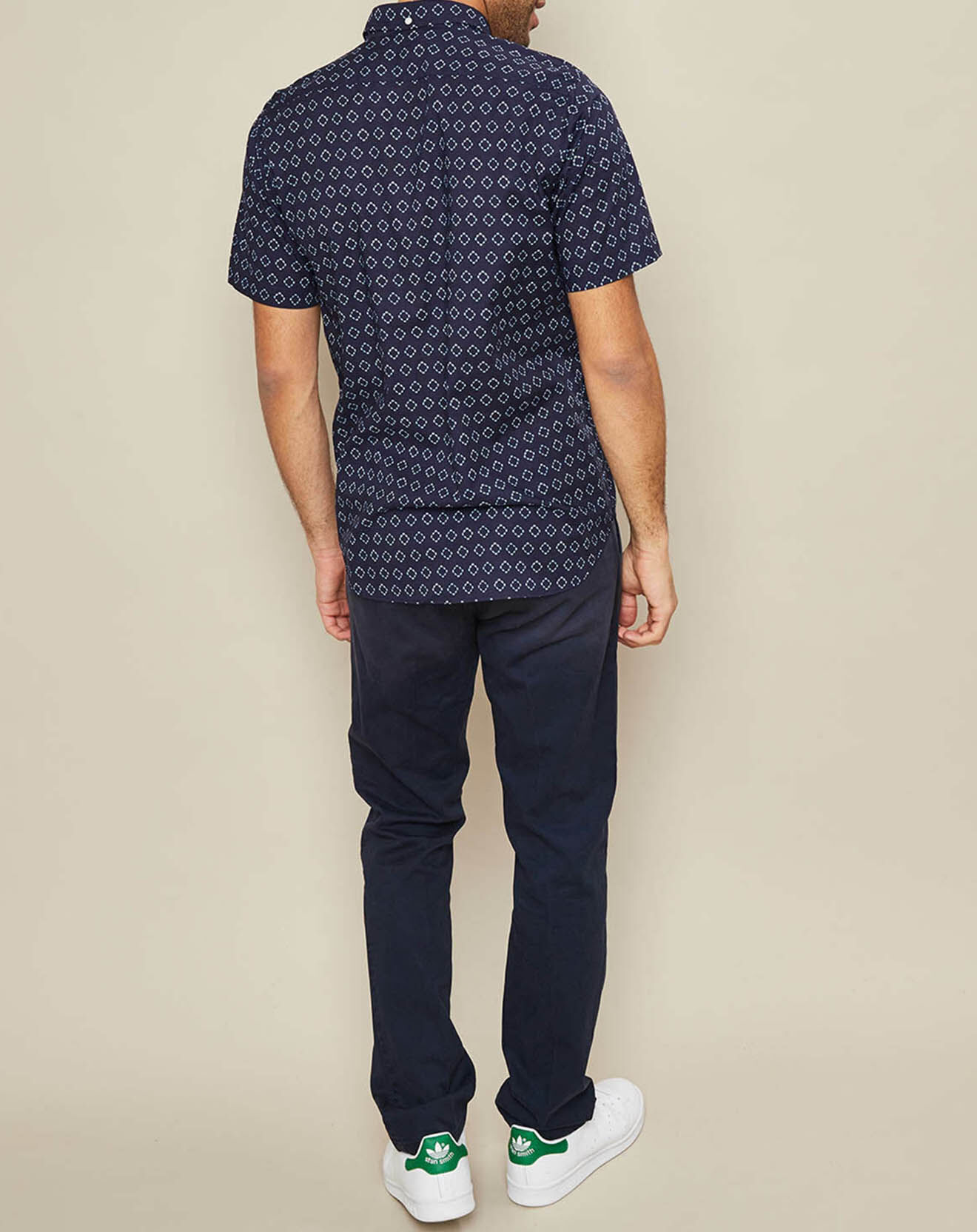 Hartford Chemise Slim Fit Side tie & dye 70's bleue
