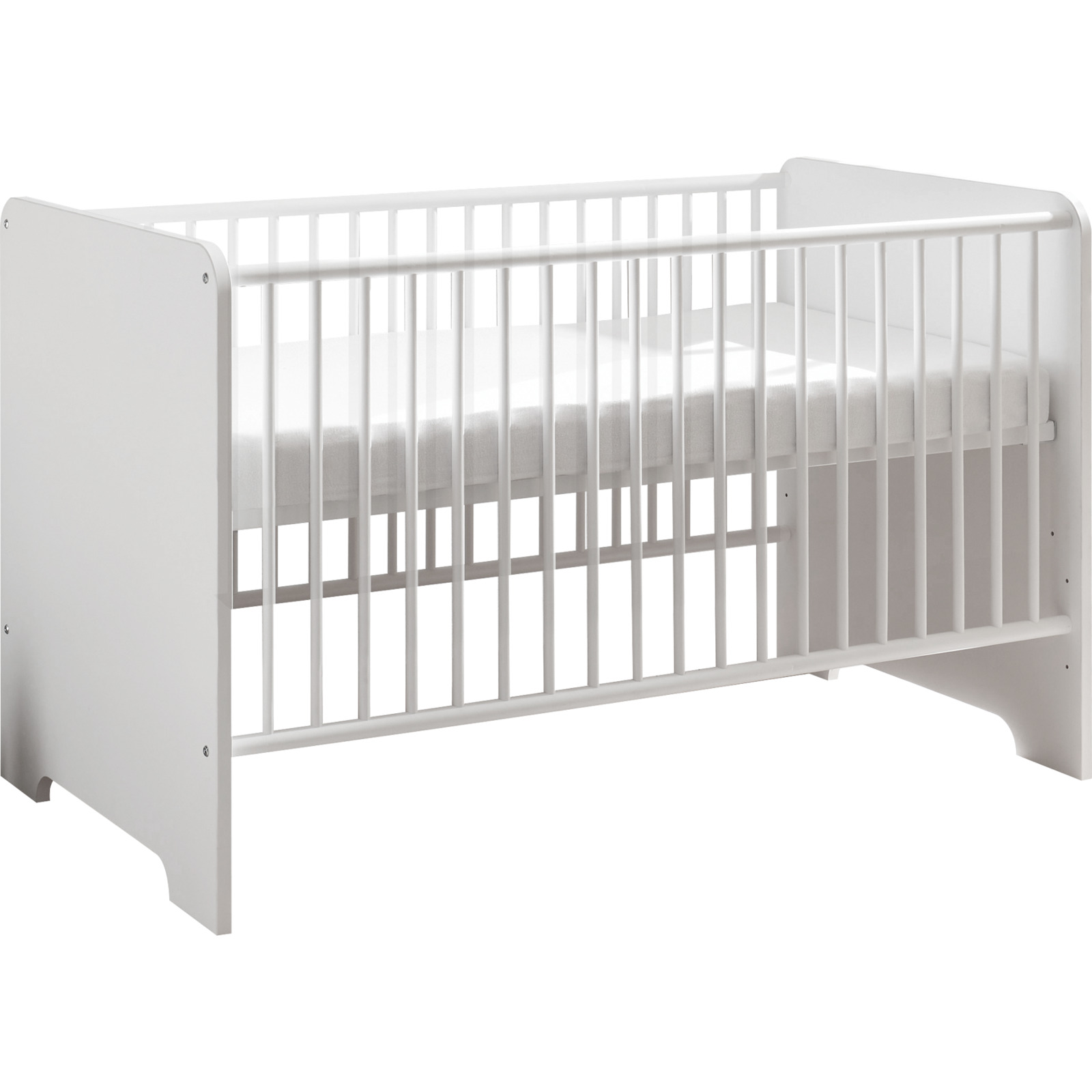 Babybett Spice Dekor Hochglanz weiss 70 x 140 cm