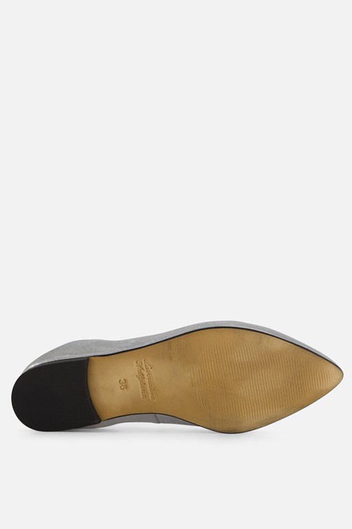 Linea Zeta Ballerina's zilver Leer