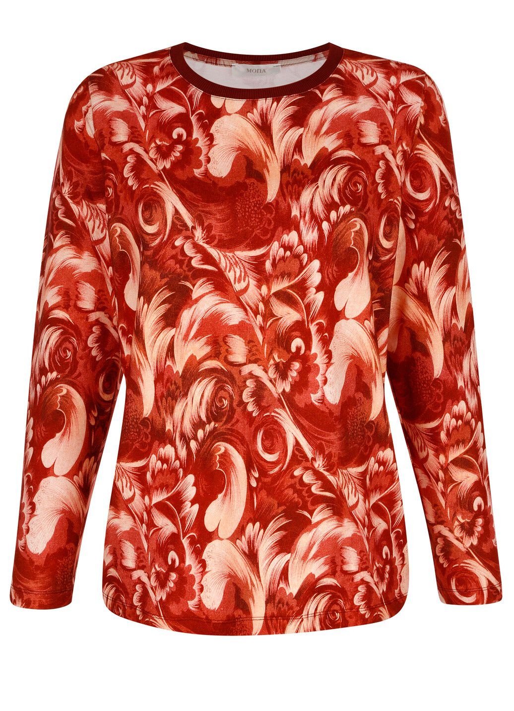 Sweatshirt mit Bündchen-Abschluss am Halsausschnitt