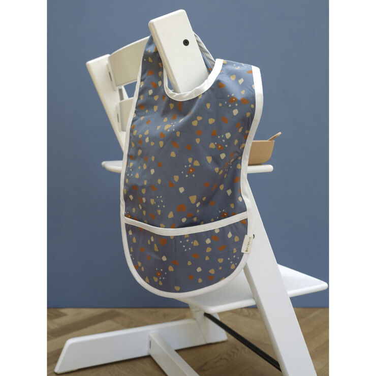 Fabelab Cross Back Bib - Cobblestone Blue spruce
