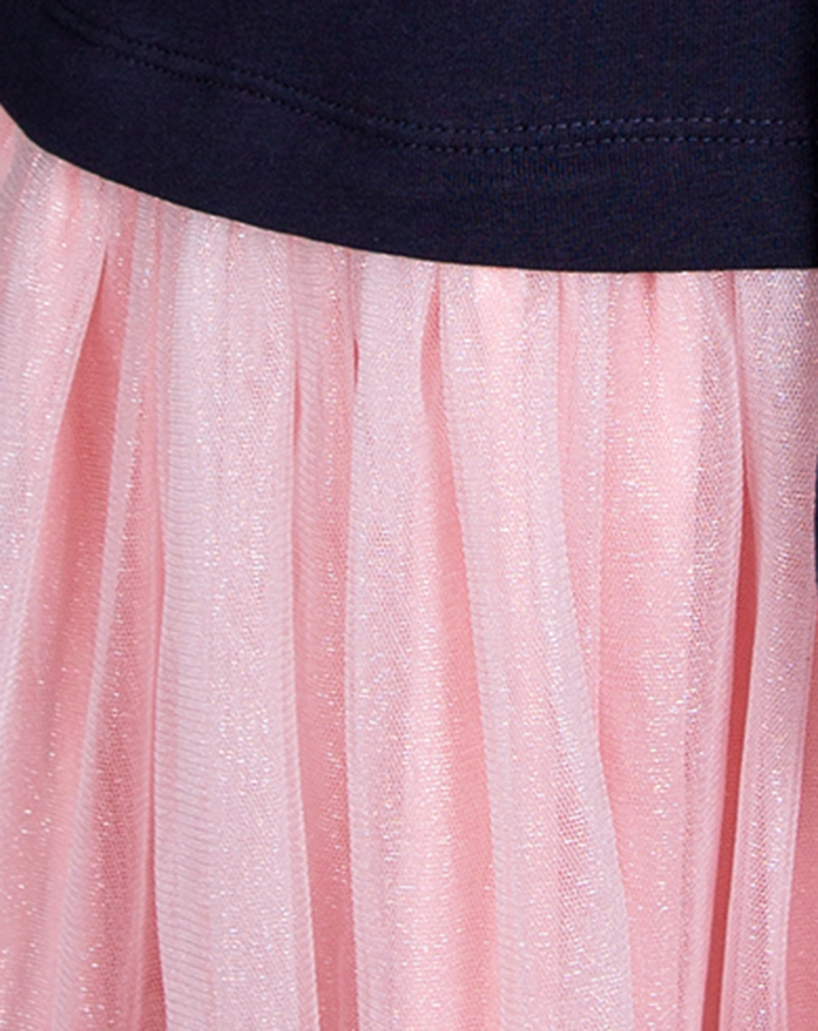 Kurzarm-Kleid PAILLETTEN UNICORN mit Tasche in navy