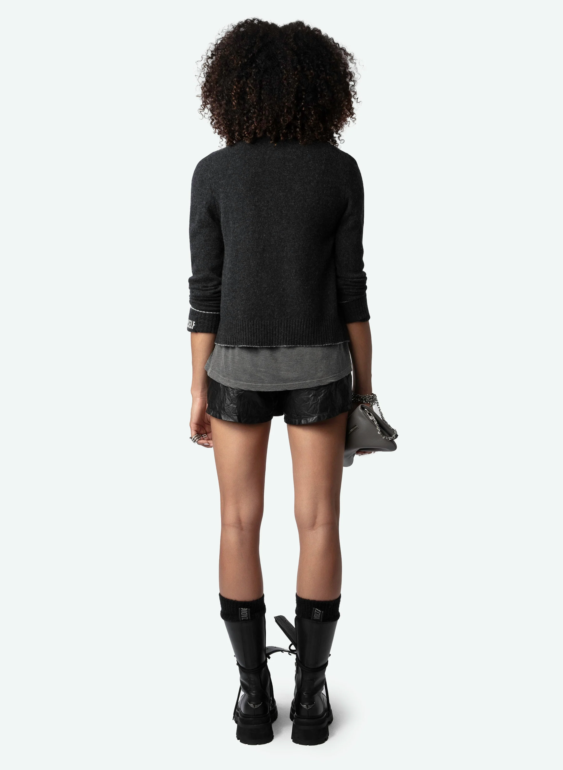 VOLTIA - Cardigan droit en cachemire | Gris