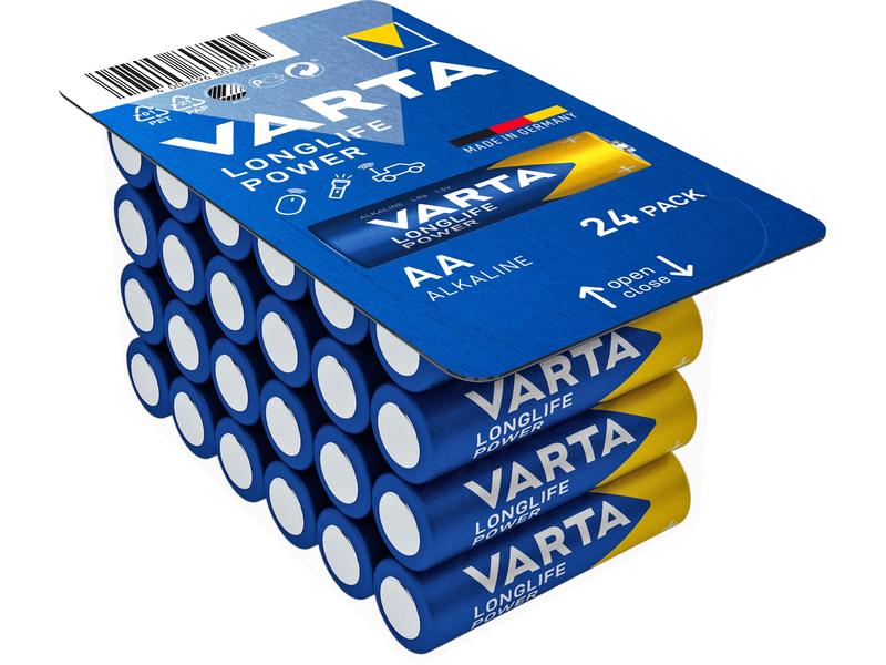 Varta Batterie Longlife Power AA , 24 Stück Mignon Batterie, AA