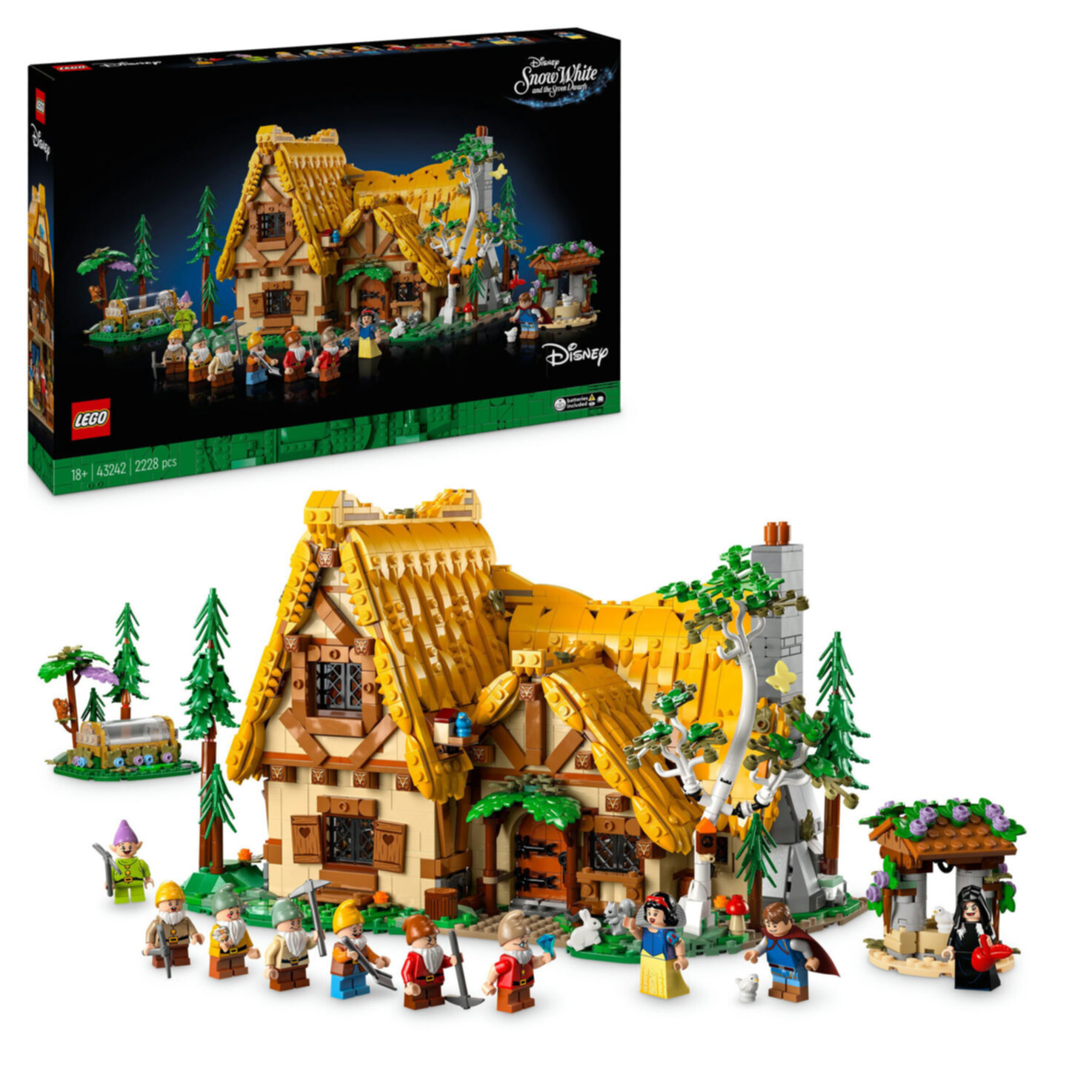 LEGO® Disney Die Hütte von Schneewittchen und den sieben Zwergen (43242, seltenes Set)