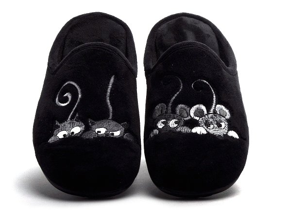 La maison de l espadrille chaussons femme 9006 noir
