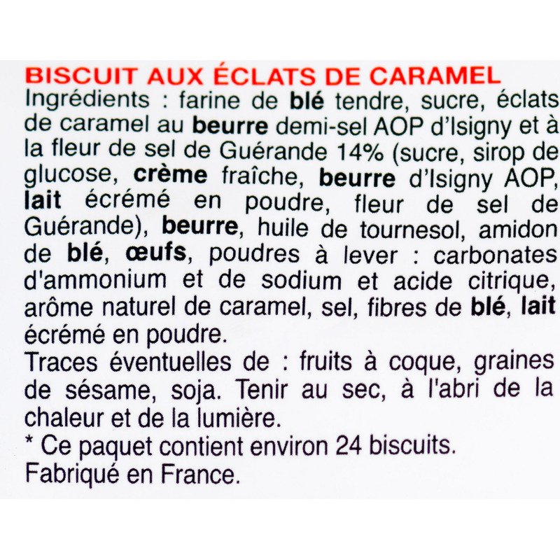 Petits Sablés éclats de Caramel beurre salé Bonne Maman - Sachet de 250 g