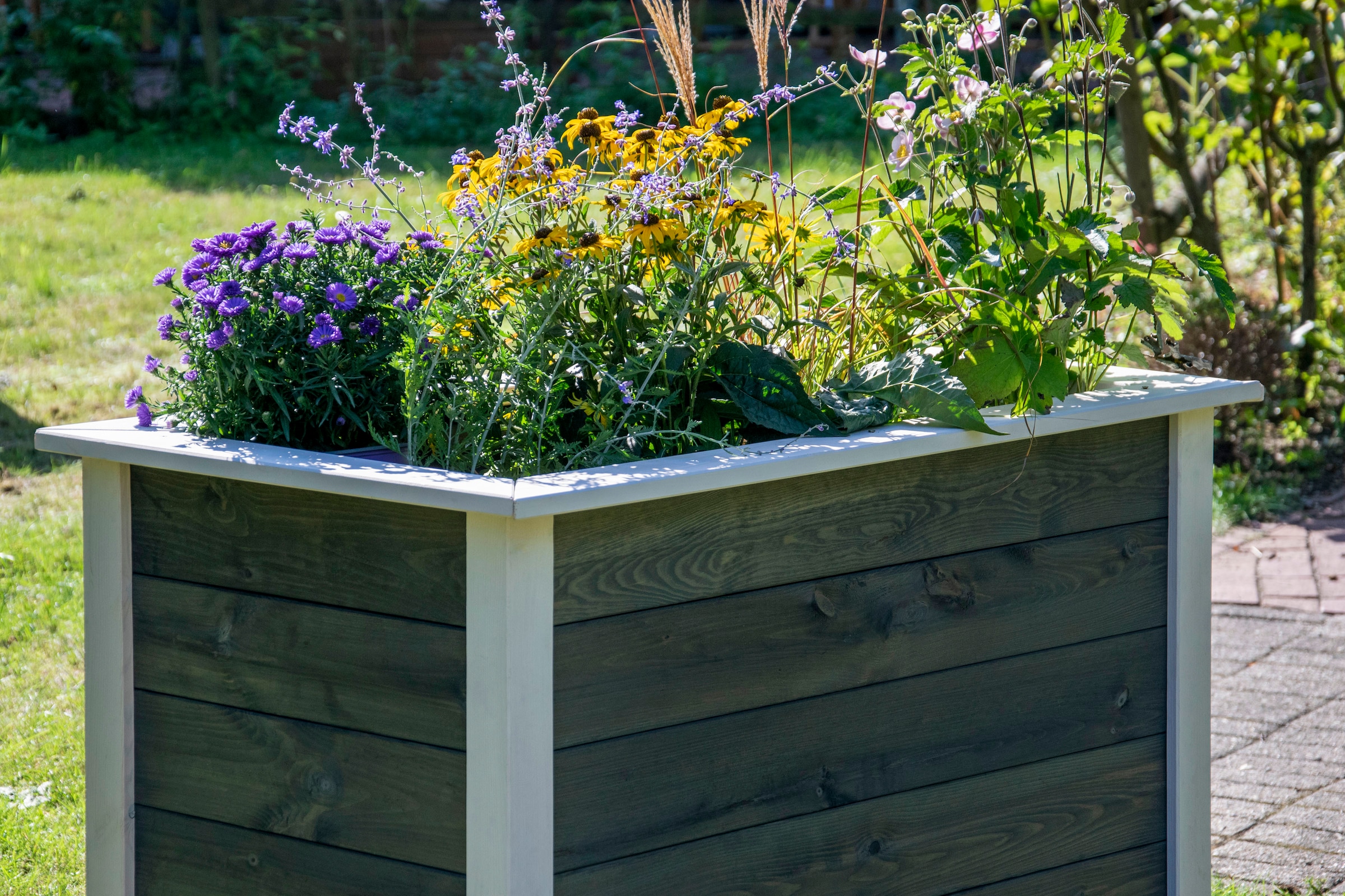 dobar Hochbeet »Two-Tone« Bausatz , aus FSC®-zertifiziertem Kiefernholz, wetterfest grau lasiert