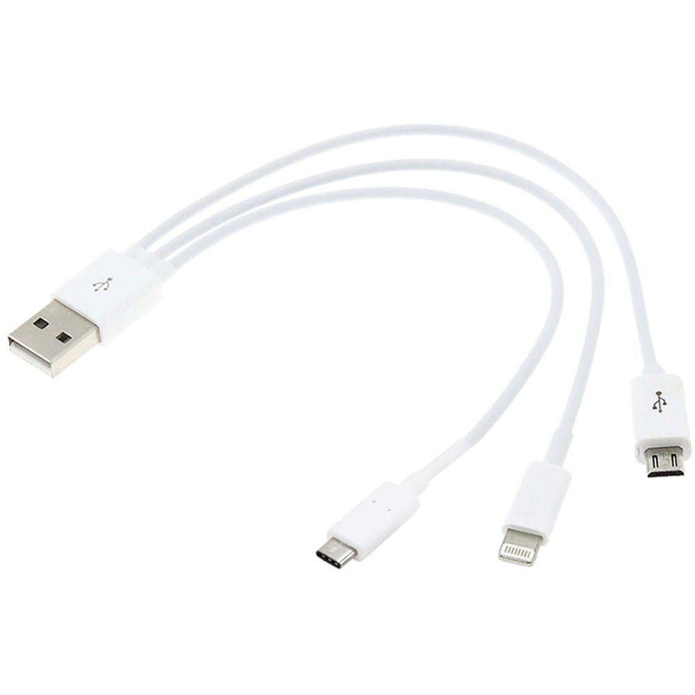 Chaft - Câble Chargeur 3 en 1 Noir