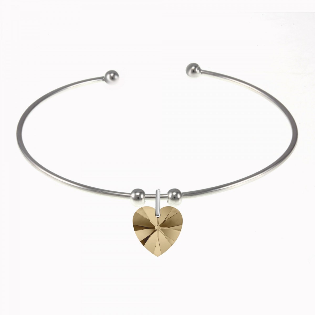 Bracelet coeur SC Crystal orné d'un cristal scintillants