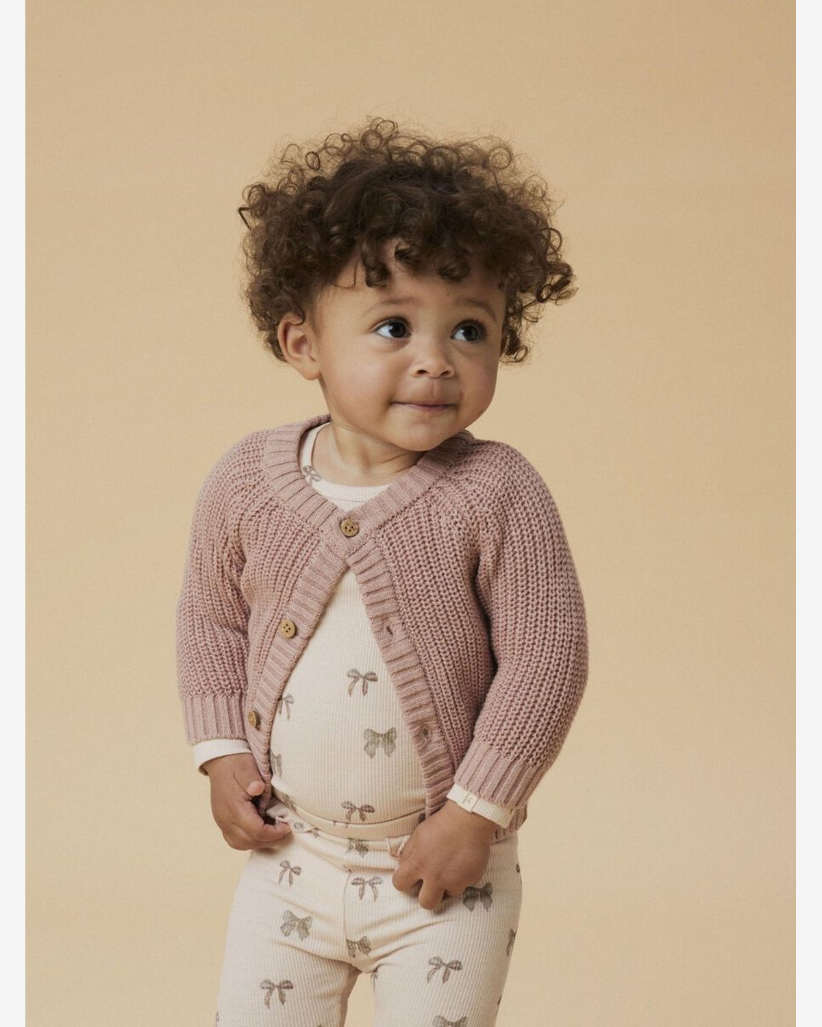 Cardigan Baby – Strikket, Øko Bomull | Emlen LS Knit
