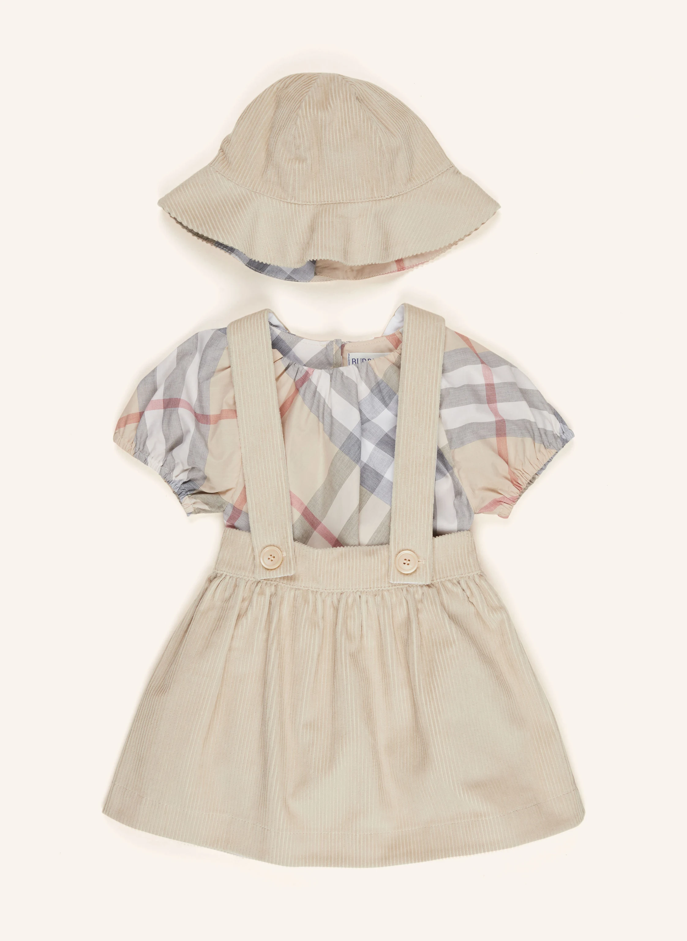 BURBERRY Set: Body, Cord-Rock und Bucket-Hat